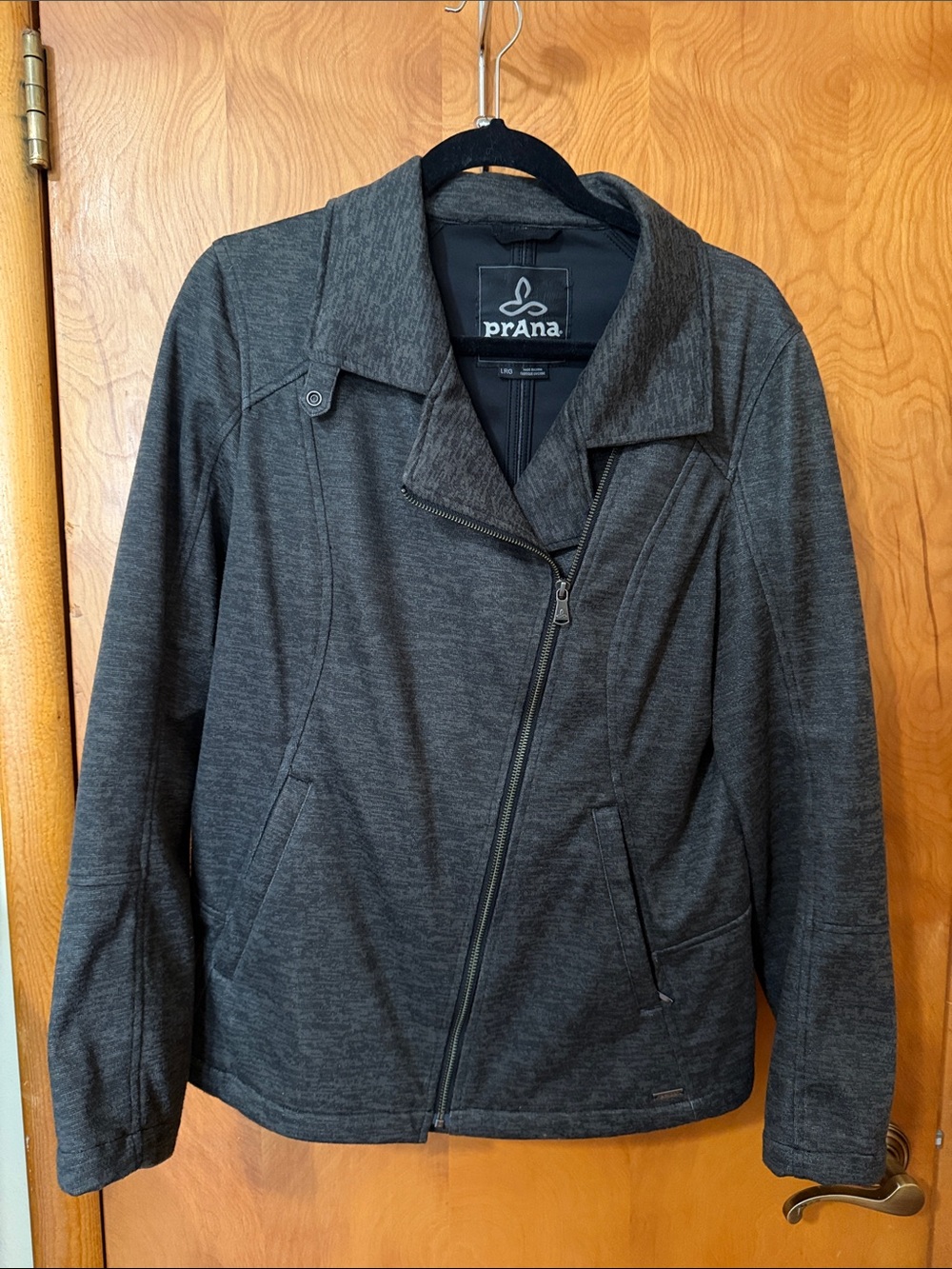 Prana Charcoal Gray Lightweight Asymmetrical Zip Jacket